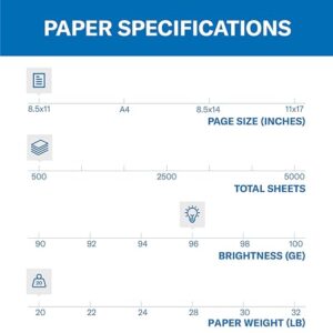 Hammermill Printer Paper, Fore Multipurpose 20 lb Copy Paper, 3 hole – 1 Ream (500 Sheets) – 96 Bright, Made in the USA