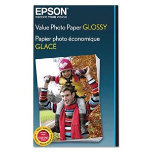 Epson Value Photo Paper Glossy, 4″x6″, 100 Sheets (S400034)