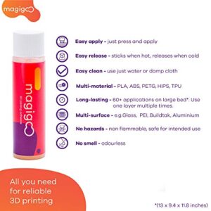 Magigoo MO2016 All-in-One 3D Printer Adhesive Glue, Reduces Warping for ABS, PLA, PETG, HIPS and TPU Filament on Glass, Flex Plate, PEI, Buildtak, Kapton 50ml, 1.69 fl. oz.