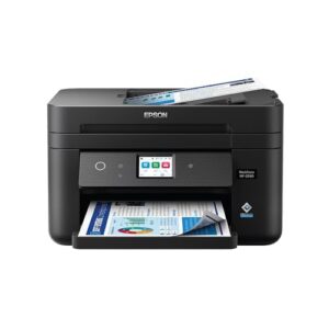 Epson Workforce WF-2960 Wireless All-in-One Printer with Scan, Copy, Fax, Auto Document Feeder, Automatic 2-Sided Printing, 2.4″ Touchscreen Display, 150-Sheet Paper Tray and Ethernet,Black