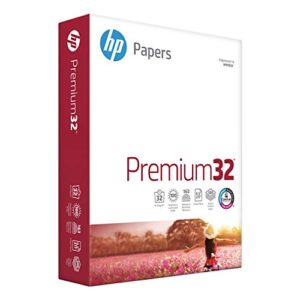 HP Paper Printer | 8.5 x 11 Paper | Premium 32 lb | 1 Ream – 500 Sheets | 100 Bright | Made in USA – FSC Certified | 113100R