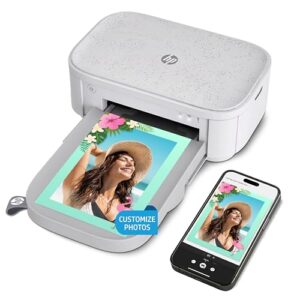 HP Sprocket Studio Plus WiFi Printer – Wirelessly Prints 4×6” Photos from Your iOS & Android Device, White