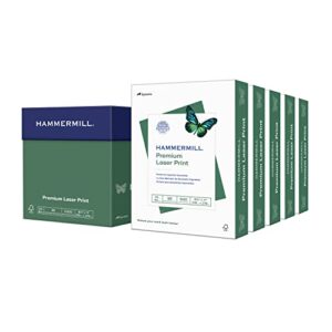 Hammermill Printer Paper, Premium Laser Print 24 lb, 8.5 x 11-5 Ream (2,500 Sheets) – 98 Bright, Made in the USA, 104640C