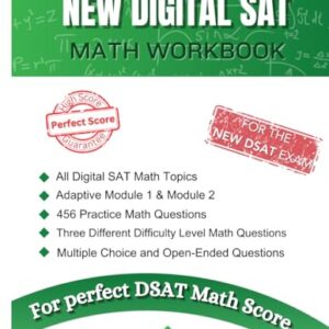 NEW Digital SAT Math Workbook: All Digital SAT Math Topics with Adaptive Module 1 – 2