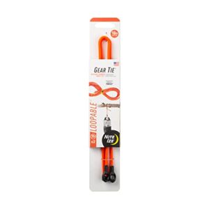 Nite Ize, Inc. GLS18-31-2R3 Nite IZE Gear Loopable, The Original Reusable Rubber Sturdy Integrated Loop, 18 Inch, Bright Orange, 2-Pack, Made in The USA Twist Tie, 18″ -2 Pack, Neon Yellow