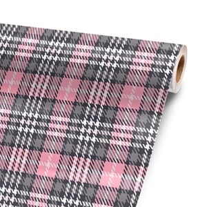 Pink Plaid 12” x 52” Vinyl Wrap Sheet for Large or Custom Items | 3M wrap DIY to Custom Skin Gear of All Types and Sizes, Including Vehicles, Boats, appliances, Furniture, ATV’s, Golf carts, Bikes