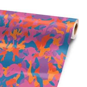 Pop Camouflage 24” x 52” Vinyl Wrap Sheet for large or custom items | 3M wrap DIY to custom skin gear of all types and sizes, including vehicles, boats, appliances, furniture, atv’s, golf carts, bikes