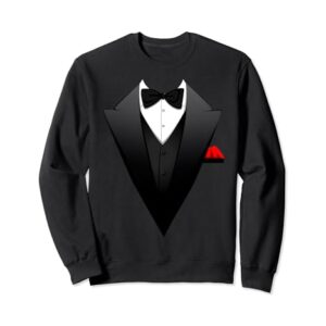 Printed Suit, Tuxedo, Business Costume For Men Sweatshirt Sweatshirt