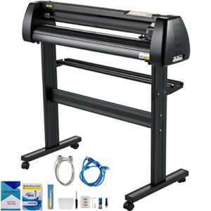 VEVOR Line Free Vinyl Cutter Machine, 720mm Vinyl Printer, 28 inch Plotter Printer U-Disk with Sturdy Floor Stand Vinyl Cutting Machine Adjustable Force Plotter Cutter Machine