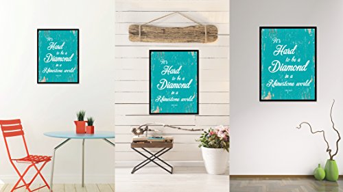 SpotColorArt It's Hard to Be A Diamond in A Rhinestone World Handcrafted Canvas Print, 28" x 37", Aqua - Image 3