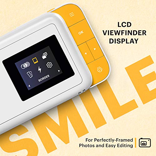 Zink Kodak Smile Instant Print Digital Camera (White/Yellow) Photo Frames Bundle with Soft Case - Image 3