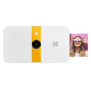 KODAK Smile Instant Print Digital Camera (White/Yellow) Scrapbook Kit with Soft Case