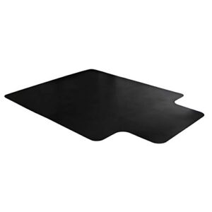 Floortex® Advantagemat® Black Vinyl Lipped Chair Mat for Hard Floor – 45″ x 53″