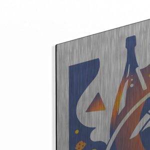 Luxe Metal Art ‘Restaurant Guide’ by David Chestnutt, Metal Wall Art, 36″x24″