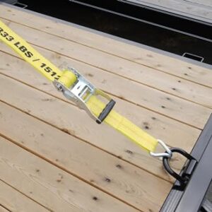 Keeper – 2” x 27’ Heavy Duty Ratchet Tie-Down with Flat Hooks – 3,333 lbs. Working Load Limit and 10,000 lbs. Break Strength