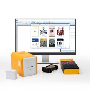 KODAK ID100S Photo ID Card Printer, Easy to Use, Compact, Single Sided Color Printing, 300x1200dpi Edge-to-Edge Printing, Hand Feeding