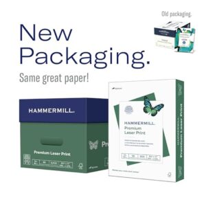 Hammermill Printer Paper, Premium Laser Print 32 lb, 8.5 x 11-98 Bright, Made in the USA, 104646R – 1 Ream (500 Sheets)