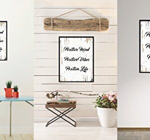SpotColorArt Mind Vibes Positive Life Canvas Print, 28″ x 37″, White