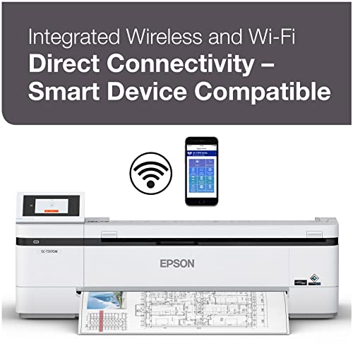 Epson SureColor T3170M 24" ultra-fast, compact Printer, Integrated Wireless & Wi-Fi Direct® connectivity, 24” wide 600dpi Scanner, CAD, Blueprints, Engineering, Graphics, Multifunction, Plotter,White - Image 5