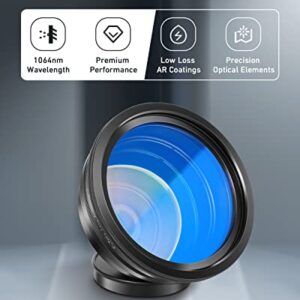 FAHKNS F-Theta Scan Lens, 70x70mm FL 100mm Field Lens for Fiber Laser Marking Cutting Engraver Machine for 1064nm Galvo System M85 (0-100W)