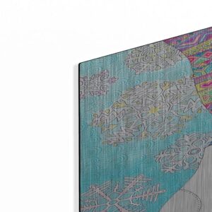 Luxe Metal Art ‘Winter Wonderland 2 ‘ by Hello Angel, Metal Wall Art, 24″x36″