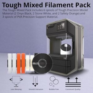 MakerBot 900-0023A METHOD 3D Printing Filament Spools Bundle 6 Tough 3 PVA for Use with METHOD 3D Printers, Non-Toxic Resin (Mixed Colors, 9-Pack)