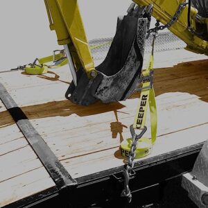Keeper – 2″ x 27′ Heavy Duty Ratchet Tie-Down with Chain End and Grab Hook – 3,333 lbs. Working Load Limit and 10,000 lbs. Break Strength