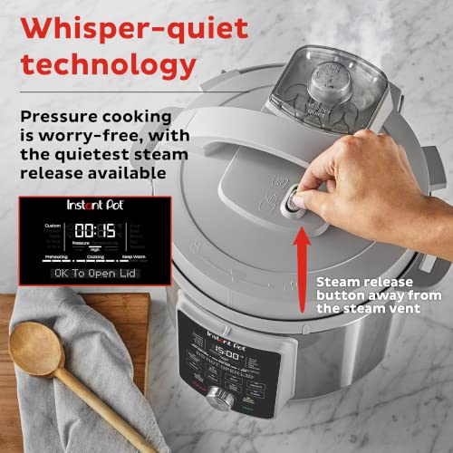 Instant Pot Duo Plus, 6-Quart Whisper Quiet 9-in-1 Electric Pressure Cooker, Slow Rice Steamer, Sauté, Yogurt Maker, Warmer & Sterilizer, Free App with 800+ Recipes, Stainless Steel - Image 3