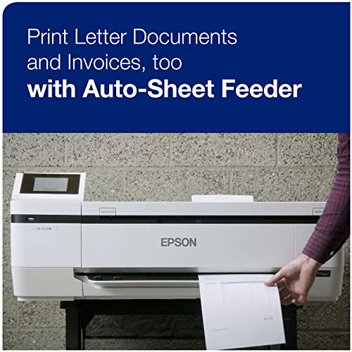 Epson SureColor T3170M 24" ultra-fast, compact Printer, Integrated Wireless & Wi-Fi Direct® connectivity, 24” wide 600dpi Scanner, CAD, Blueprints, Engineering, Graphics, Multifunction, Plotter,White - Image 7