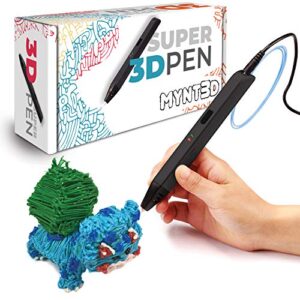 MYNT3D Super 3D Pen with PLA Filament Refills – Print Drawings in 3D Using ABS & PLA Filament