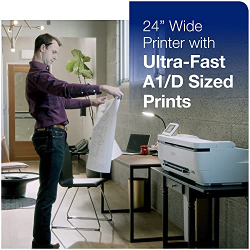 Epson SureColor T3170M 24" ultra-fast, compact Printer, Integrated Wireless & Wi-Fi Direct® connectivity, 24” wide 600dpi Scanner, CAD, Blueprints, Engineering, Graphics, Multifunction, Plotter,White - Image 2