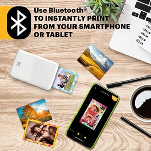 KODAK Step Instant Smartphone Photo Printer – Portable Mini Color Wireless Mobile Printer – Zink 2×3” Sticky-Back Photos – Bluetooth Compatible with iOS & Android Devices – Fun Editing App – White