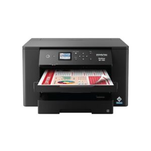 Epson Workforce Pro WF-7310 Wireless Wide-Format Printer with Print up to 13″ x 19″, Auto 2-Sided Printing up to 11″ x 17″, 500-sheet Capacity, 2.4″ Color Display, Smart Panel App, Medium,Black