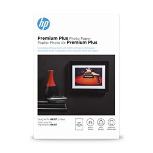 HP Premium Plus Photo Paper | Soft Gloss | 4×6 | 25 Sheets (4WN02A)