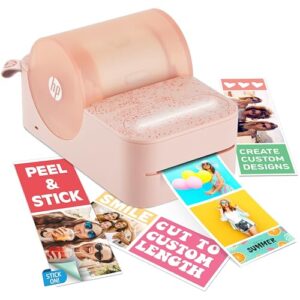 HP Sprocket Panorama Instant Color Label & Smartphone Photo Printer – Portable – Personalize Prints 2” x .5”- 9” on Zink Sticky-Back Photos – Create Photobooth Strips & Custom Designs in App – Pink