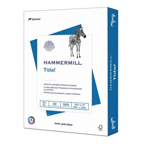 Hammermill Printer Paper, Tidal 20 lb Copy Paper, 8.5 x 11-1 Ream (500 Sheets) – 92 Bright, Made in the USA