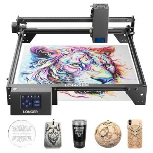 LONGER RAY5 130W Laser Engraver, 20W Output CNC Laser Cutter DIY Laser Engraving Machine, Exclusive 3.5″ Touch Screen for DIY, Cutting Tool for Metal Colorizing, Wood, Acrylic, Leather, Glass