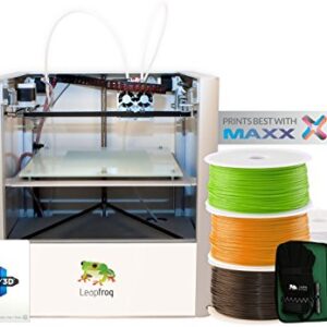 LeapFrog Creatr 3D Printer Starter Package, Single Extruder, 200 x 270 x 230 mm Maximum Build Dimensions 0.05-mm Maximum Resolution; ABS, Laybrick, Nylon, PLA, and PVA Filament