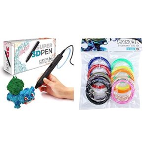 MYNT3D Super 3D Pen with PLA Filament Refills – Print Drawings in 3D Using ABS & PLA Filament