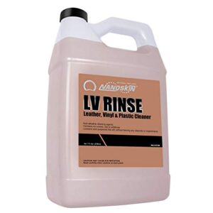 Nanoskin LV RINSE Professional Leather & Vinyl Cleaner 1 Gallon – pH Balanced, Non-Alkaline, Residue-Free Cleaning | Contains No Waxes, Oils & Additives | Ideal for Natural, Synthetic, Pleather & More