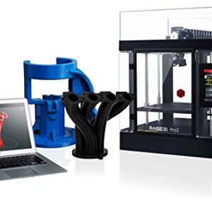 Raise3D 101016001 Pro2 3D Printer, Dual Extruder, Fully Enclosed