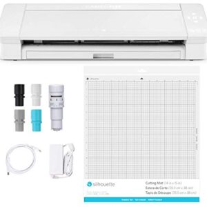 Silhouette Cameo 4 Plus 15 Inch Version – 15″ Cutting Mat, Power cords, Built in Roll Feeder, Silhouette Studio Software