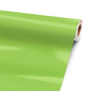 Solid Lime Green 24” x 52” Vinyl Wrap Sheet for Large or Custom Items | 3M wrap DIY to Custom Gear of All Types and Sizes, Including Vehicles, Boats, appliances, Furniture, ATV’s, Golf carts, Bikes