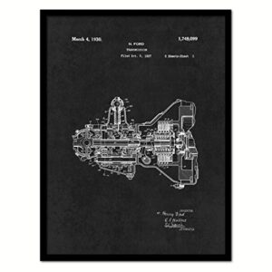 Spot Color Art PATENT150049BK-2837BK 1930 Henry Ford Engine Transmission, 28″ x 37″
