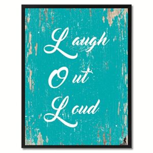 SpotColorArt Laugh Out Loud Canvas Print, 28″ x 37″, Aqua