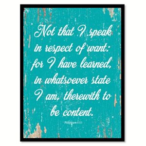 SpotColorArt Not That I Speak in Respect of Want Handcrafted Canvas Print, 28″ x 37″, Aqua