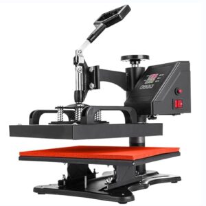 VEVOR Heat Press, 12x10in Heat Press Machine, Clamshell Sublimation Transfer Printer Fast Heat-up, Digital Precise Temperature Control, Vinyl Heat Press for T-Shirts Bags Garments Mats Puzzles, 650W