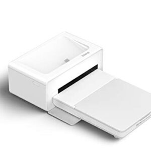 iHome® Color Photo Printer Dock, Full Size 4×6 inch Printouts (White)