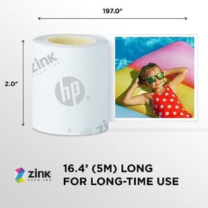 HP Sprocket Panorama 16.4’ (5 Meter) Zink Paper Roll – Zink Zero-Ink Sticky Backed, Smudge-Proof Instant Photo Paper Roll. Compatible with HP Sprocket Panorama Photo and Label Printer