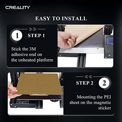 Creality Official PEI Plate with Adhesive for Creality Ender 3/Ender 3 Pro/Ender 3 V2/Ender 3 S1/Ender 3 S1 pro/Ender 3 neo/Ender 3 v2 neo/Ender 5/Ender 5 Pro and All 265*250*8mm, Size 3D Printer - Image 5